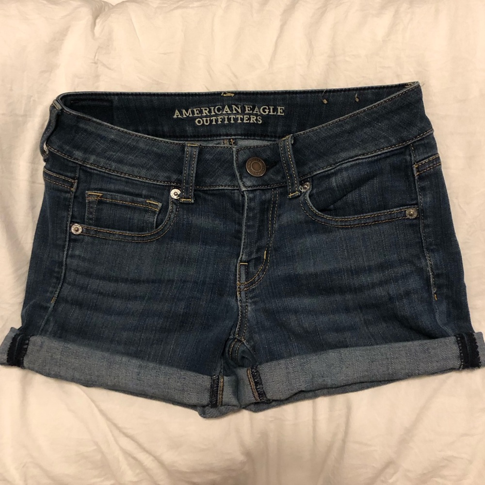 American Eagle Super Stretch Dark Wash Jean Shorts